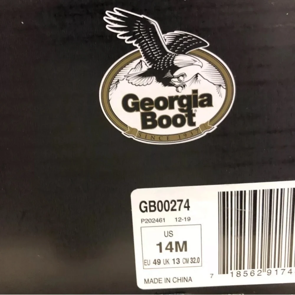 Georgia Boot Mens Marshland Duck Boot Brown Leather Size 14 M